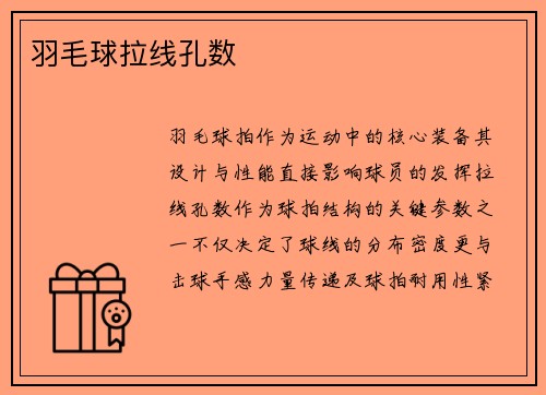 羽毛球拉线孔数